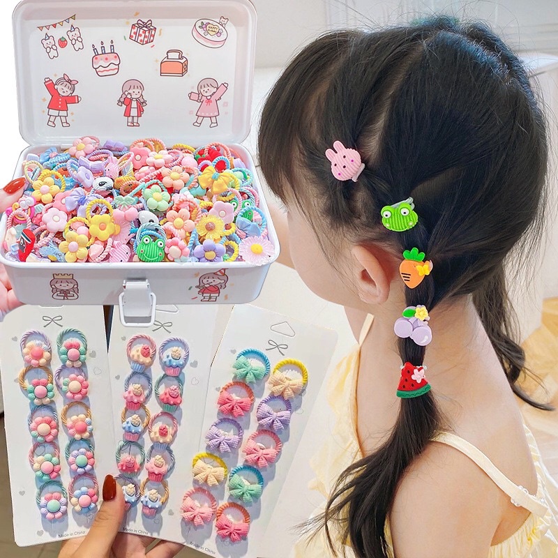 Set 10 dây buộc tóc Hàn Quốc dễ thương