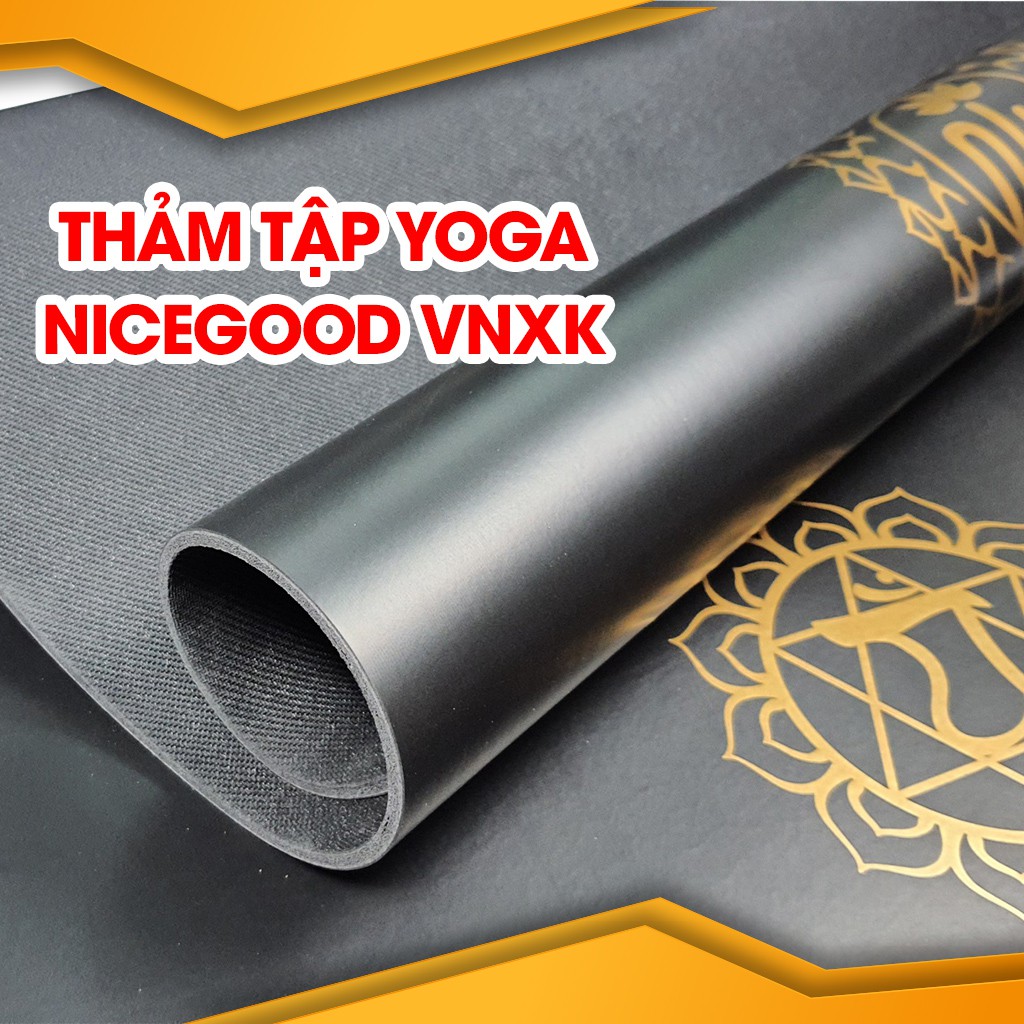 Thảm Tập Yoga NICEGOOD Chất Liệu PU Cao Su Non Cao Cấp  Chống Trượt 100% Bám Tốt Dụng cụ Thể Thao Tại Nhà KÈM TÚI