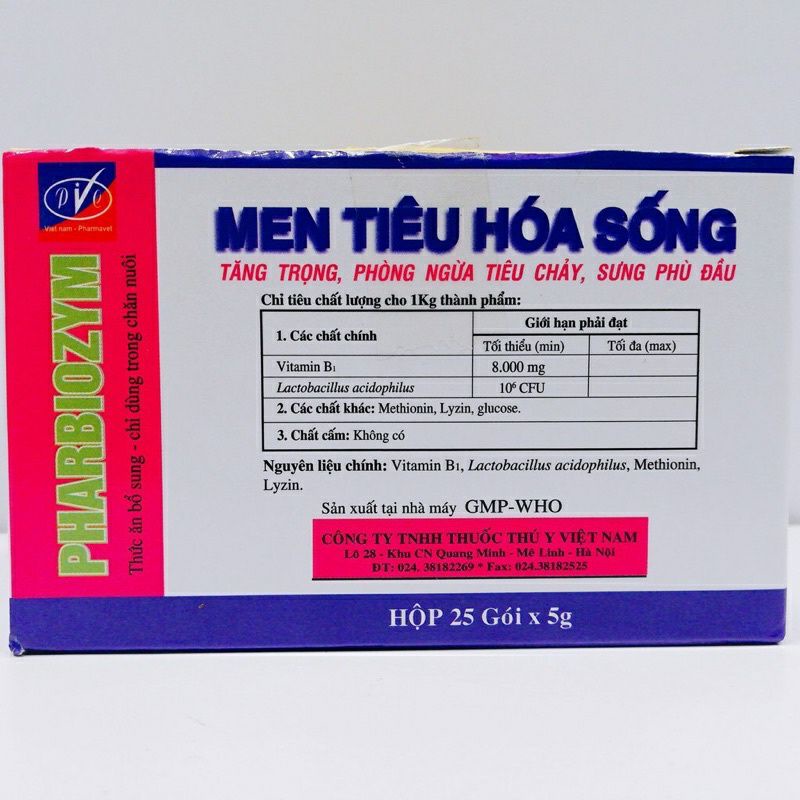 Men tiêu hóa sống pharbiozym cho chó mèo