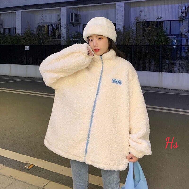 Áo KHoác Nỉ Nữ Lông Cừu Thêu Chữ CB | BigBuy360 - bigbuy360.vn