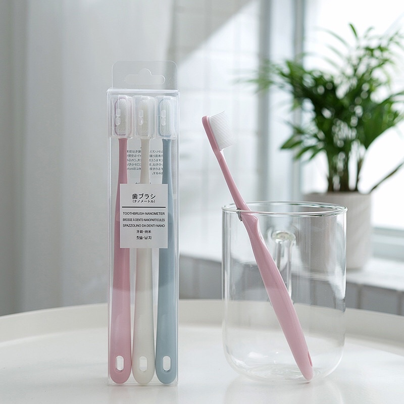 COMBO 3 CHIẾC BÀN CHẢI ĐÁNH RĂNG NGƯỜI LỚN MUJI