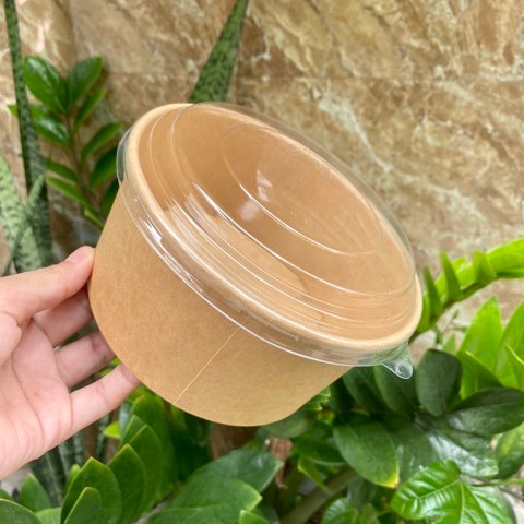 Tô Giấy Kraft Tròn, Tô Salad, Hộp Giấy Kraft Đựng Bánh & Thức Ăn Nhanh