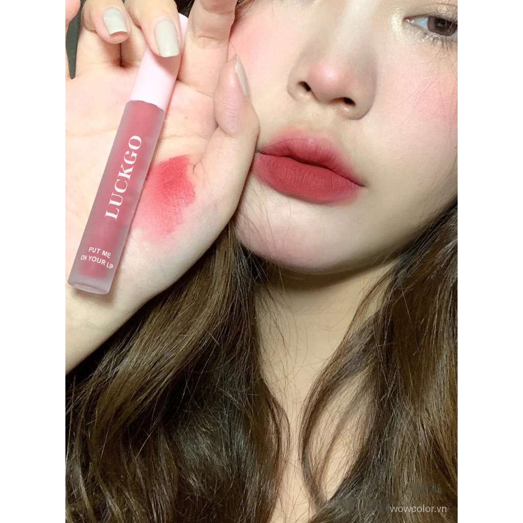 [Hàng mới về] Son môi LUCKGO tông lì mịn như nhung chống thấm nước trang điểm lâu trôi thời trang