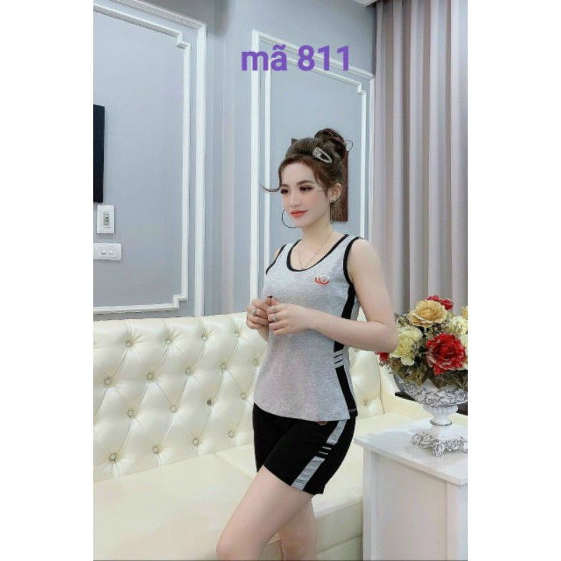 Đồ bộ thun nữ sát nách mặc nhà 🌼 Bộ quần đùi mặc nhà mát mẻ size 43kg-85kg