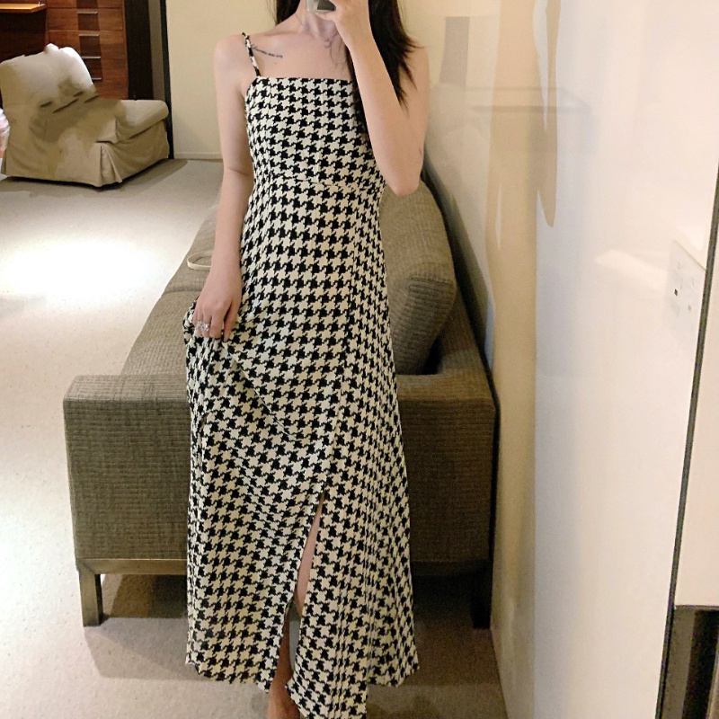 Đầm hai dây Perty dáng ôm phong cách retro thời trang mùa hè dành cho nữ