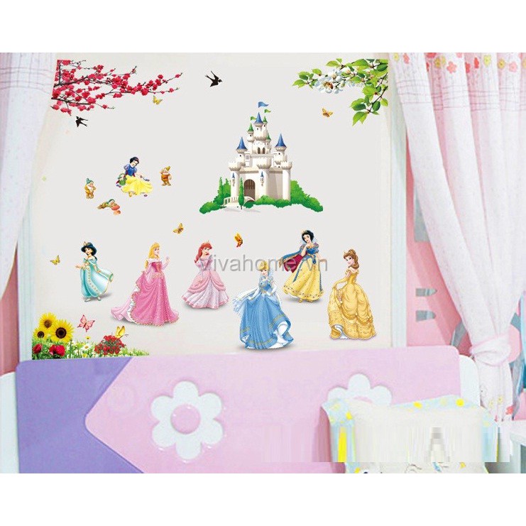 Decal dán tường Bảy nàng công chúa