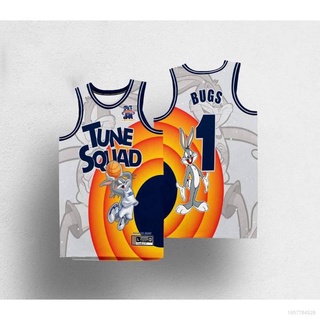 Áo thun thể thao ba lỗ dáng rộng in logo đội tuyển martian lola taz đội tuyển nba