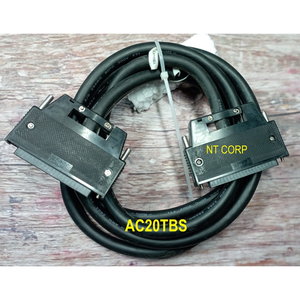 Cáp 40pin AC10TB, AC20TB dài 1m và 2m dùng cho module Input/Output PLC dòng Q Mitsubishi và PLC Fuji, Omron