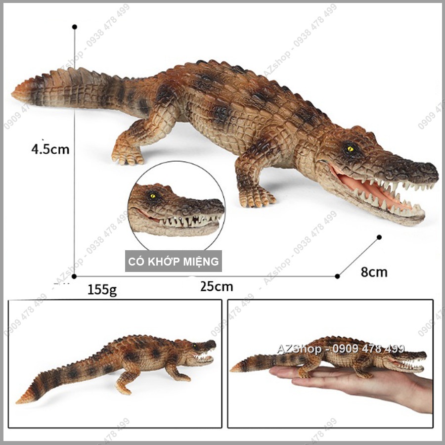 Mô Hình Động Vật Cá Sấu Size Lớn Dài 25cm - 4691