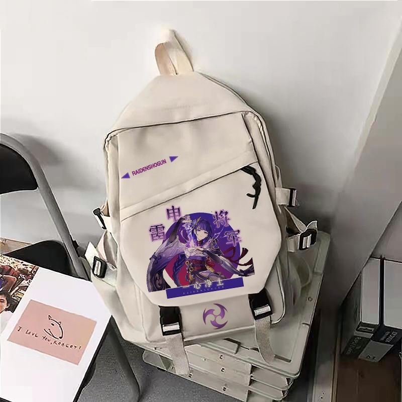 Balo Đi Học Trọng Lượng Nhẹ In Hình Eula Arataki Itto Raiden Shogun shadow Ganyu Albedo Dễ Thương