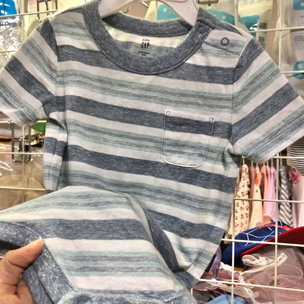 Body chip Baby Gap - Sọc xanh xám