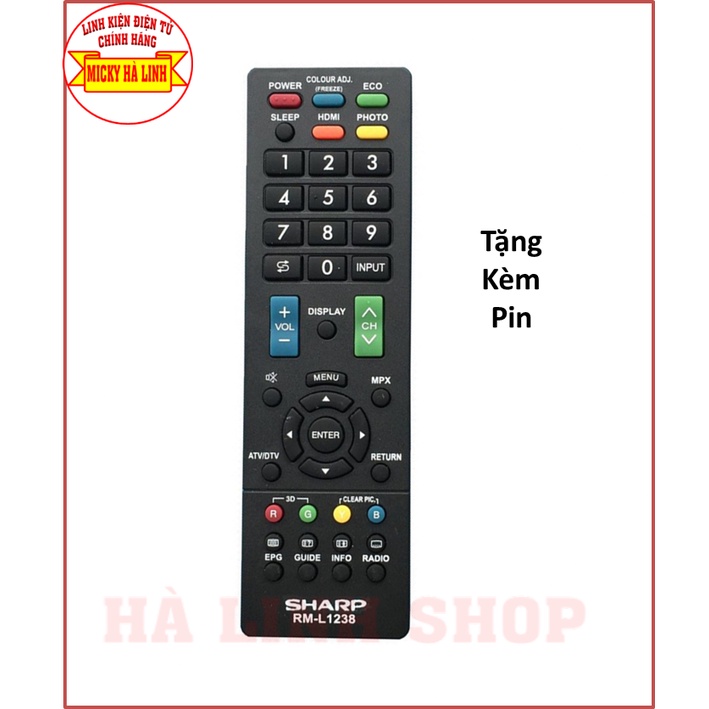 REMOTE ĐIỀU KHIỂN TIVI SHARP LCD/LED RM1238