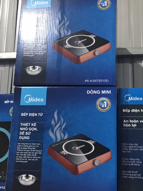 [Mã 267ELSALE hoàn 7% đơn 300K] 🦋Bếp Từ Đơn Mini Midea MI-K1917EF