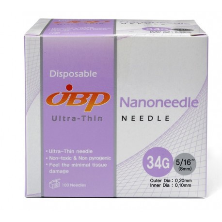 Đầu kim meso nano 34G nanoneedle siêu mỏng &amp; nhỏ chuyên dùng tiêm tinh chất 4mm 6mm 8mm ( tiêm căng bóng )