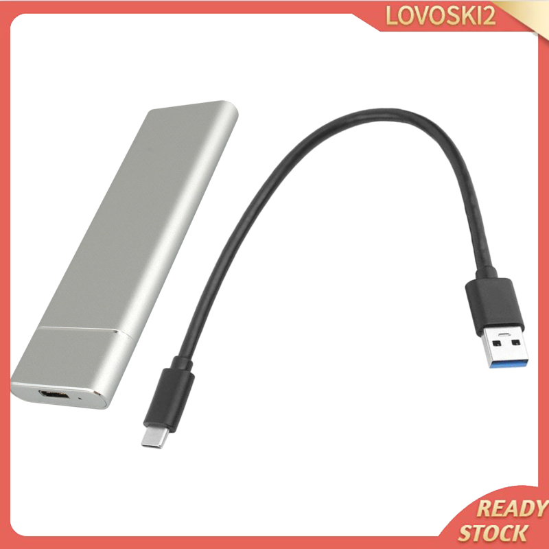 [LOVOSKI2]Aluminum Alloy Type-C 1TB M.2 NGFF SSD PCIE Portable USB 3.1 Gen 1 6Gbps External Solid State Drive Up to 1000 MB/s