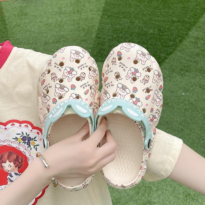 Dép thỏ Ulzzang form croc xinh xắn (hàng Quảng Châu có sẵn)