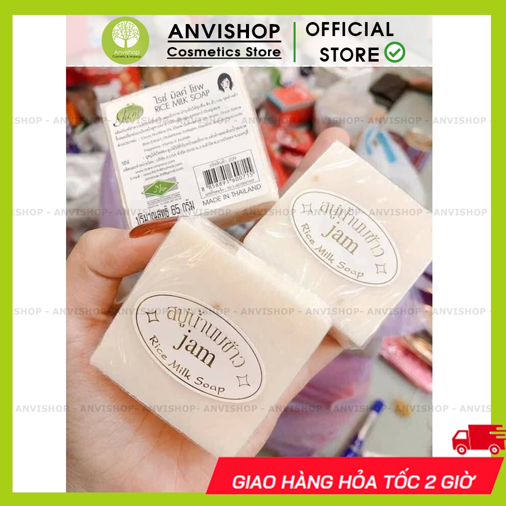 Xà Phòng / Xà Bông Cám Gạo Thái Lan Trắng Da Giảm Mụn Lưng