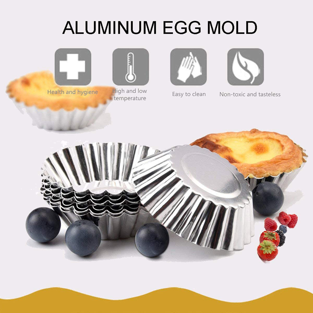 Set 10 Khuôn Làm Bánh Trứng Chống Dính Tiện Lợi