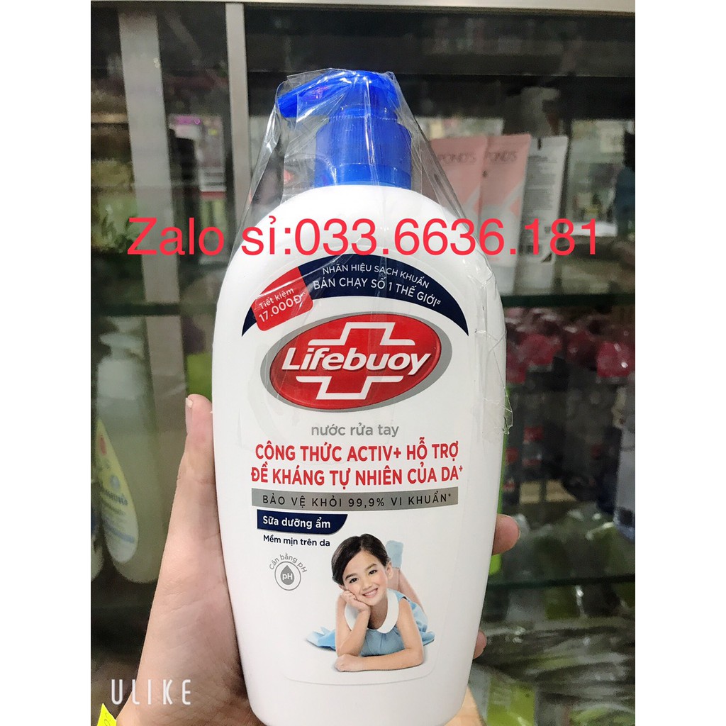 nước rửa tay lifebuoy chai vòi 500g