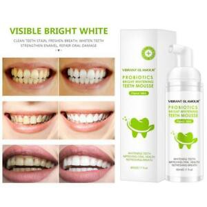 [Hàng Mới Về] VIBRANT GLAMOUR Bọt Tẩy Trắng Răng Làm Sạch Răng Khử Mùi Hôi Miệng Mousse Teeth Whitening Clean Teeth 60ml