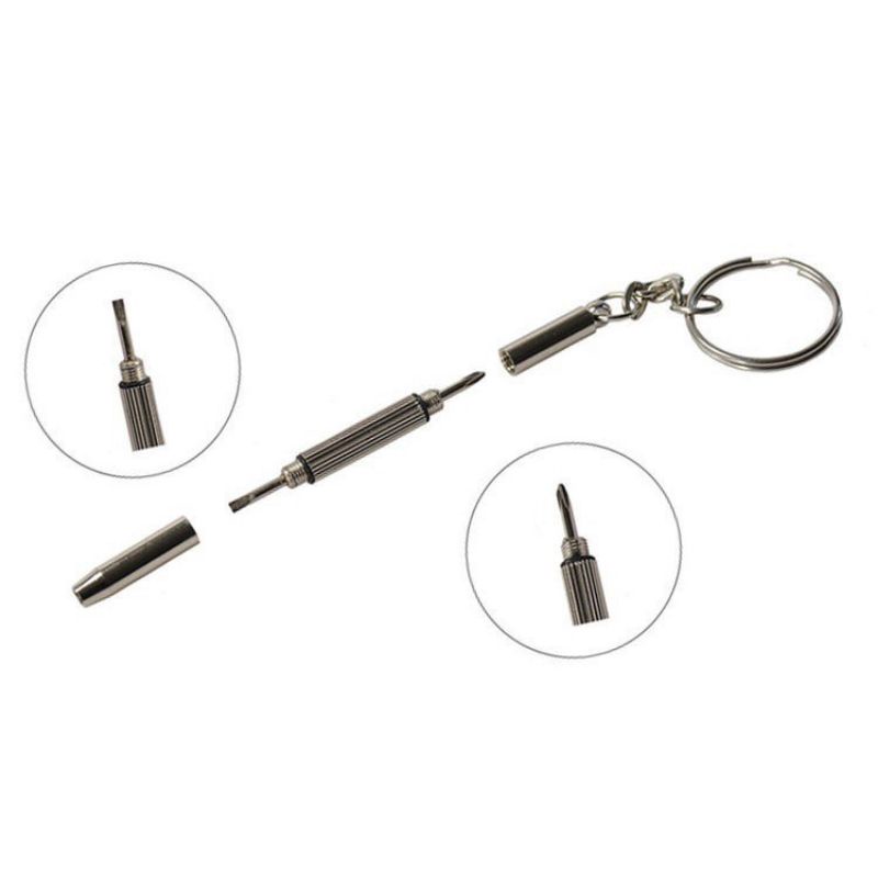 Móc khóa tua vít tháo gọng kính,đồng hồ nhỏ gọn tiện lợi
