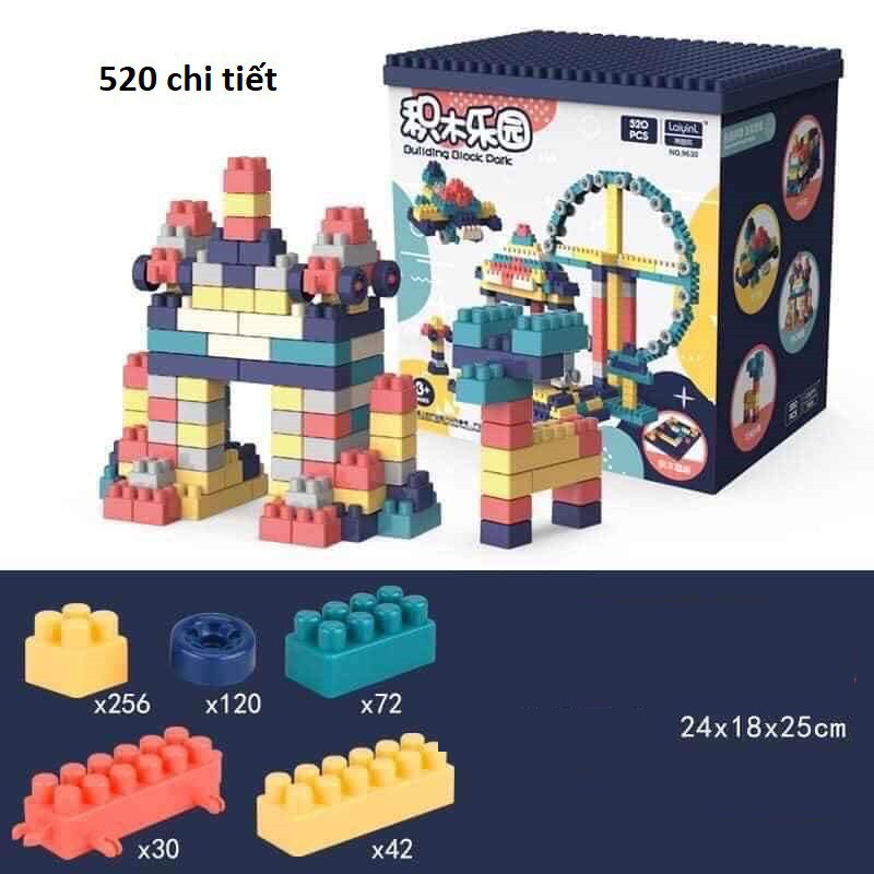 [BH 1 ĐỔI 1] Đồ Chơi Xếp Hình 520 Chi Tiết CAO CẤP, Đồ Chơi Xếp Hình Lego Thông Minh Cho Bé