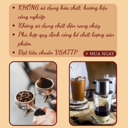 Cà phê Arabica- Robusta Tuệ An cafe rang xay nguyên chất bột hạt 3Arabica- 7Robusta pha phin pha máy