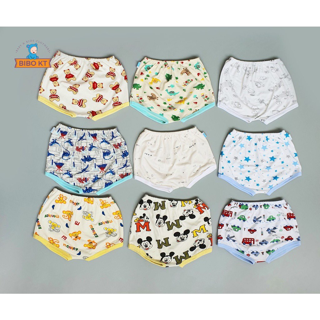 Set 5 quần đùi cotton chống nhét mông dán tã cho bé sơ sinh từ 3-5 kg