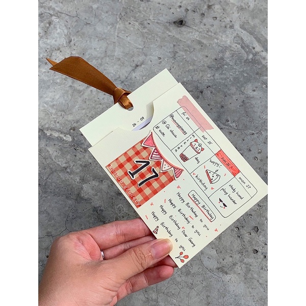 THIỆP HANDMADE RÚT