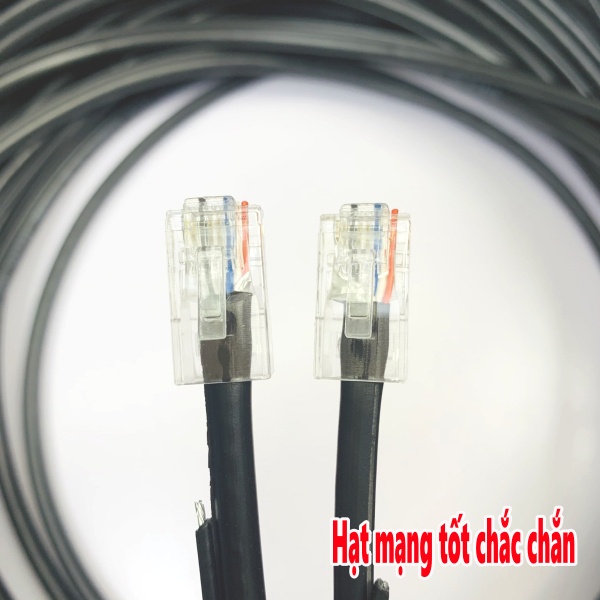 Dây Cáp Mạng Ngoài Trời TAESUNG / DONGSUNG Bấm Sẵn 2 Đầu, Có Cường Lực Thép, Có Dầu Chống Âm, Vỏ Chống Chuột