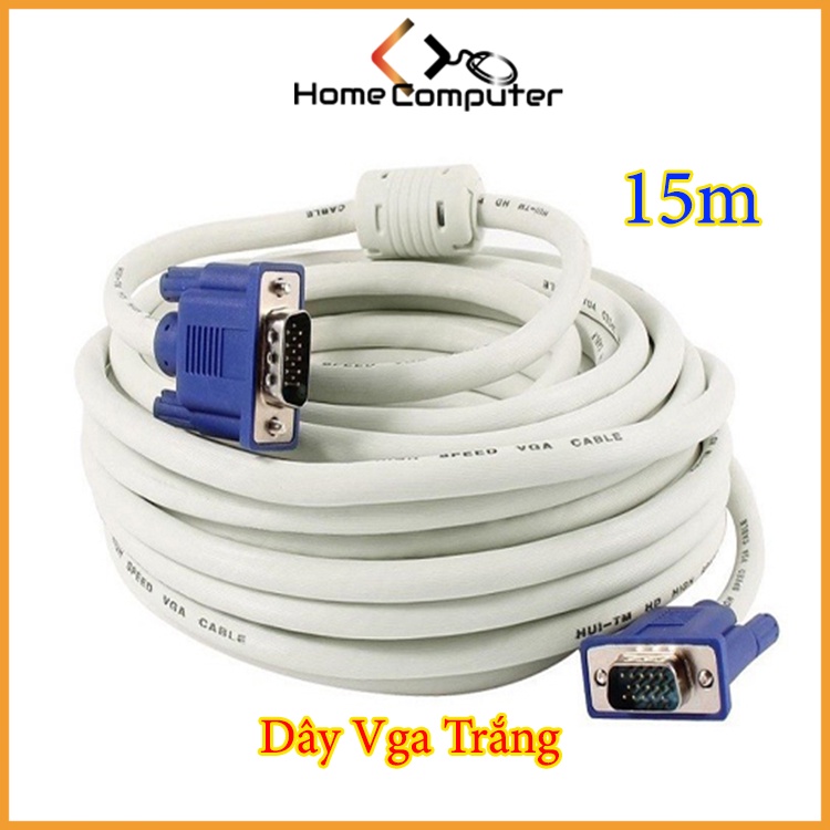 Dây Vga. Dây Cáp Tín Hiệu VGA 20m-30m Trắng chống nhiễu.hàng chất lượng. Bh 3 tháng. Home.mall