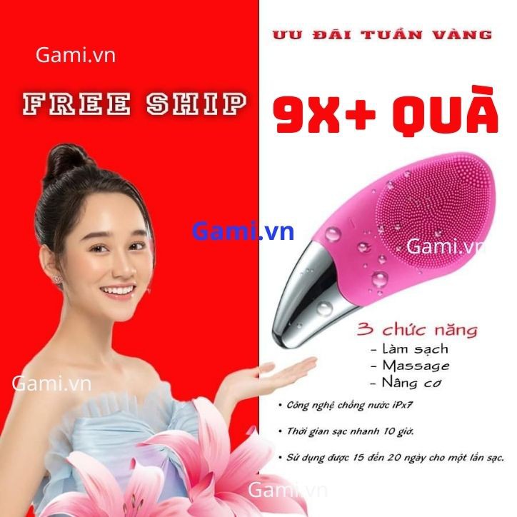 Máy rửa mặt sóng siêu âm tiện dụng giúp sạch bã nhờn trắng sáng da | BigBuy360 - bigbuy360.vn