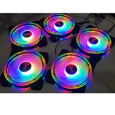 Quạt Tản Nhiệt, Fan Case 12cm Led RGB Coolmoon K2, S2, Q2 Cắm nguồn trực tiếp không qua HUB