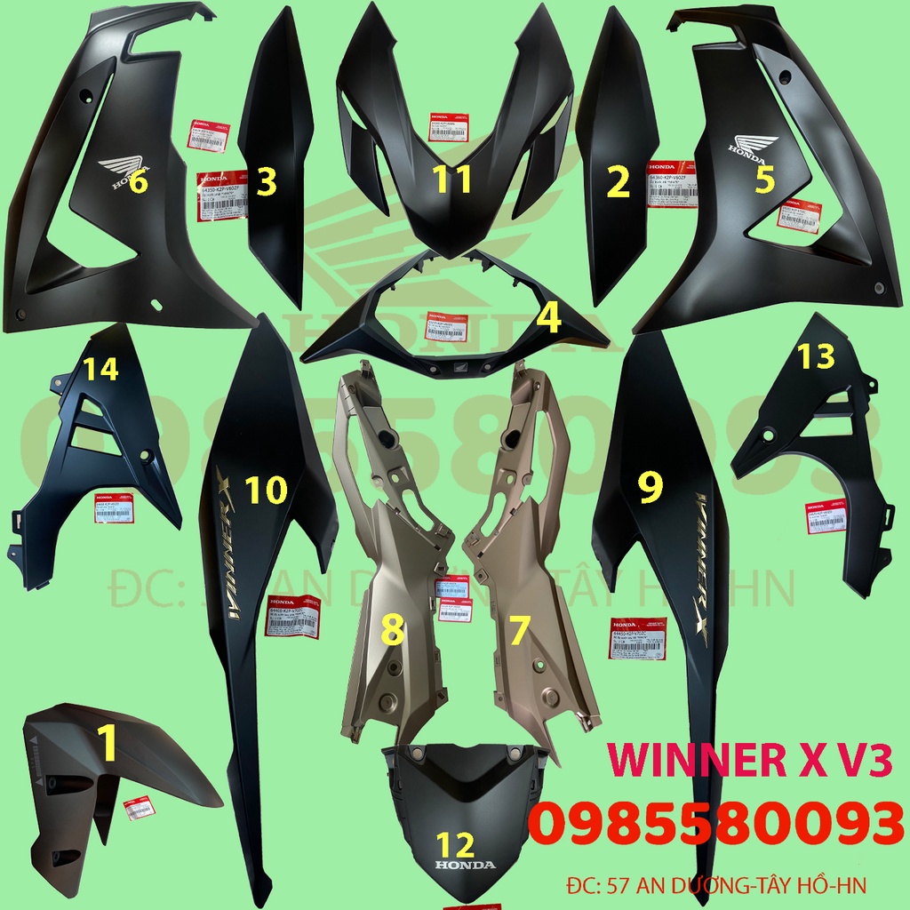 DÀN ÁO WINNER X V3 2022 MÀU ĐEN NHÁM