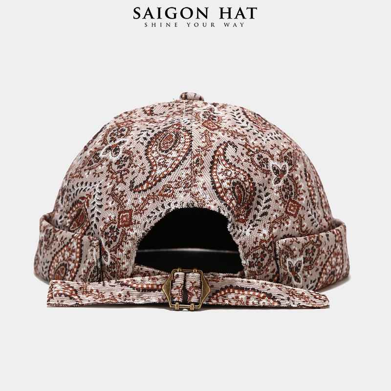 Mũ nón tròn miki hat nam nữ nồi không vành hoạ tiết thổ cẩm form đẹp beanie phong cách vitage retro SAIGON HAT
