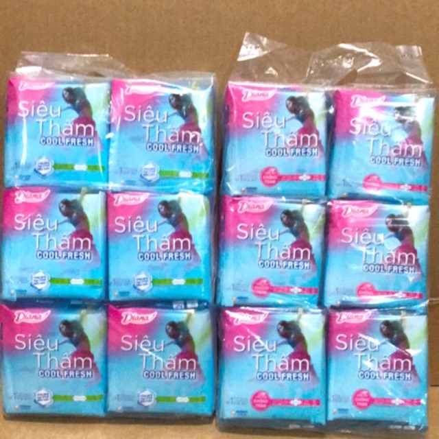 Bịch 6 Gói Băng Vệ Sinh Cool Fresh siêu mỏng Không Cánh/Có Cánh