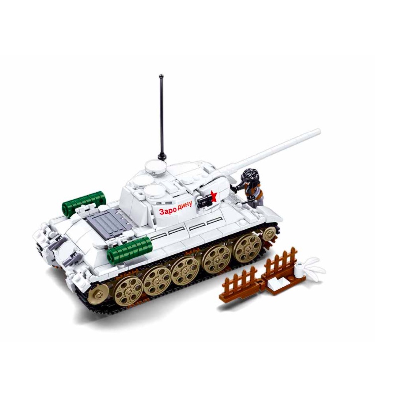 Set 518 Mô Hình Xe Tăng MOC WW2 T34 85 Cho Bé Mới