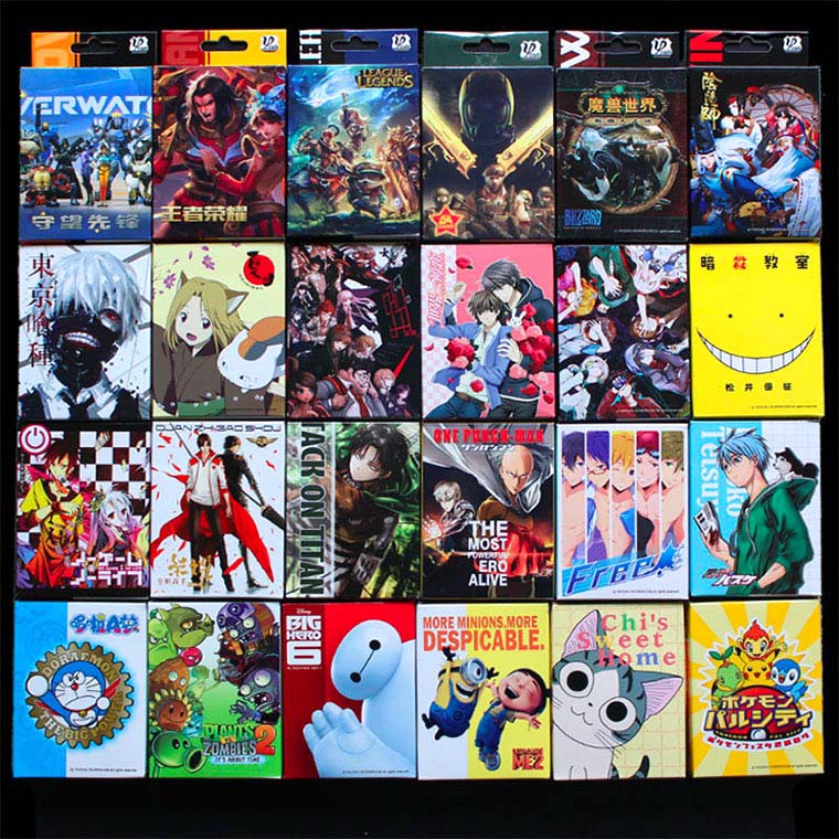 Bộ bài Tây anime piikachu, bộ tú poker PKM 54 lá in hình anime manga dễ thương độc đáo