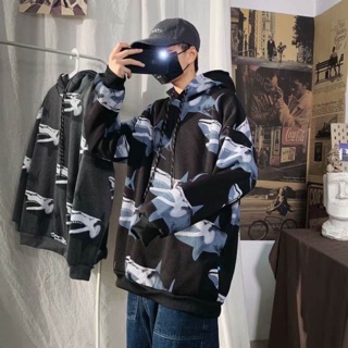 Áo Hoodie Shark 2 màu Black và Grey