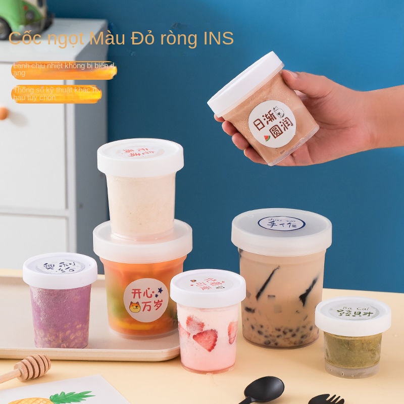 Mới Cốc Đựng Bánh Tráng Miệng / Kem / Trà Sữa / Cà Rốt Bằng Nhựa Chịu Nhiệt Chống Đóng Băng Tiện Dụng