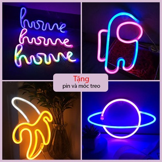 Đèn LED Neon trang trí phòng ngủ, quán dùng pin + USB siêu đẹp rẻ