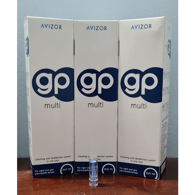 Combo 3 chai dung dịch ngâm rửa kính áp tròng cứng Avizor GP multi 240ml tặng 1 gỡ lens