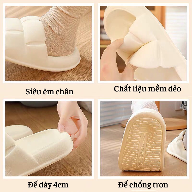 Dép Nữ Dép Bánh Mì Kiếu Dáng Thời Trang Mềm Mại Êm Chân KHO GIA DỤNG TRẦN PHÚ