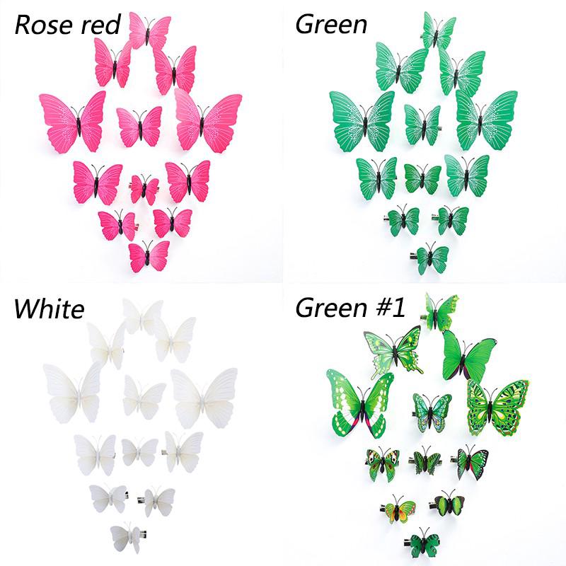 Set 12 Kẹp Tóc Bướm Nhiều Màu