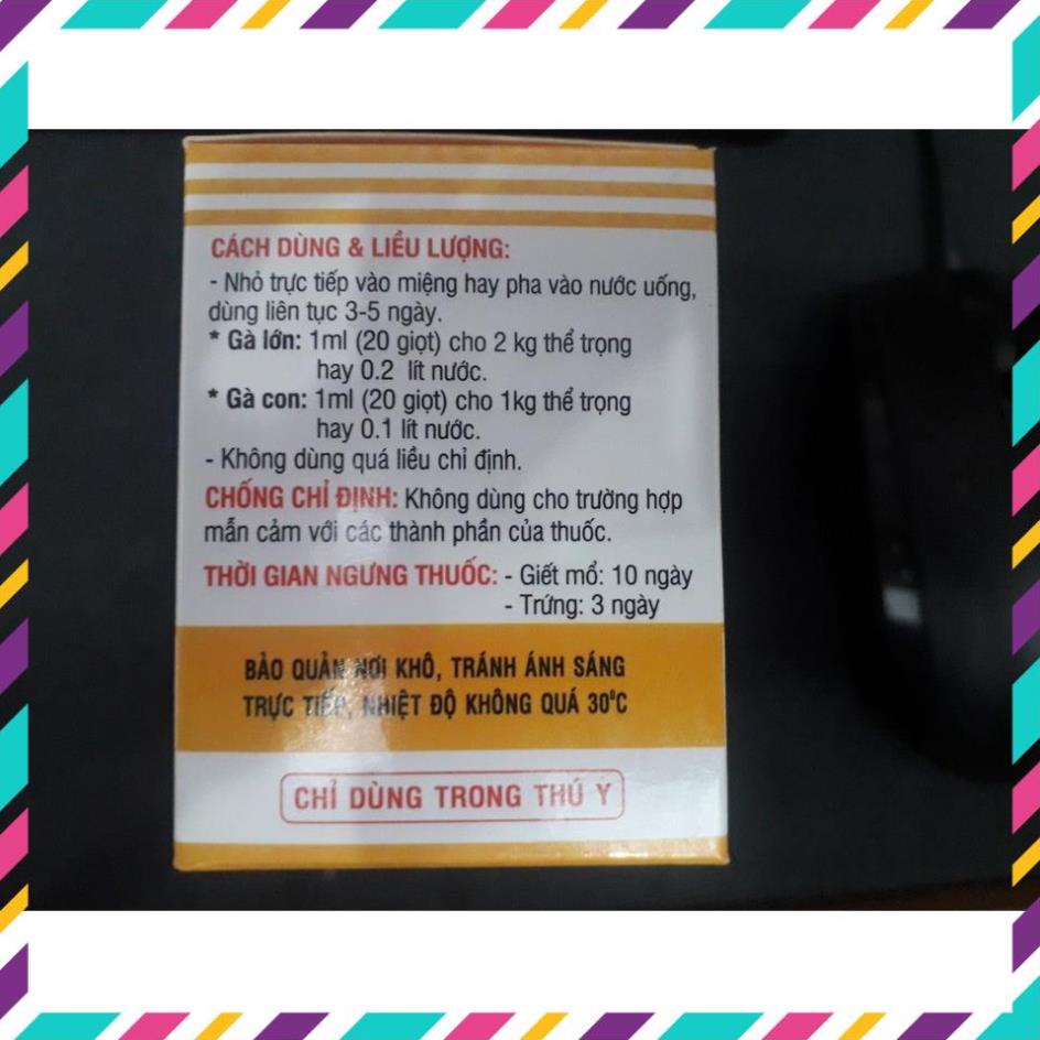 Thú Y. TETRAMYCIN D. ĐẬU GÀ MINH HUY LỌ 10ML