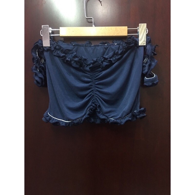 Áo Bẹt Vai Croptop Dáng Ôm Quyến Rủ - Áo Trể Vai Nữ Bo Gân Nhún Ngực | BigBuy360 - bigbuy360.vn