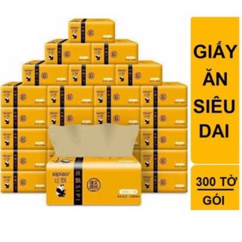 RẺ VÔ ĐỊCH  Thùng 30 gói Giấy ăn gấu trúc Siêu Dai, mềm mại (loại 1)