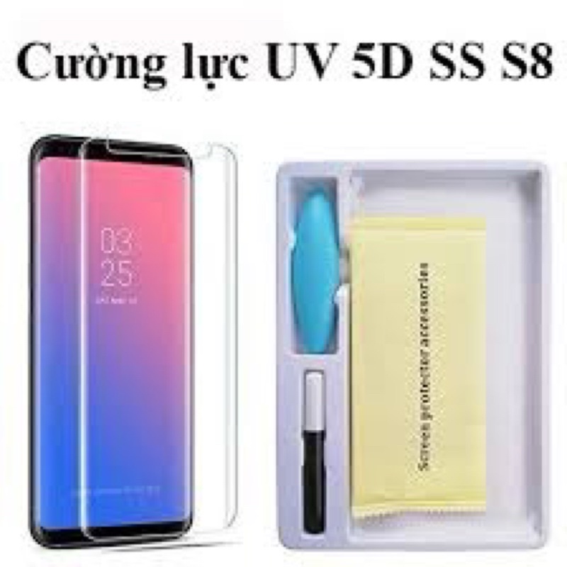kính cường lực sam sung S8, S7 edge full keo Tia UV cao cấp