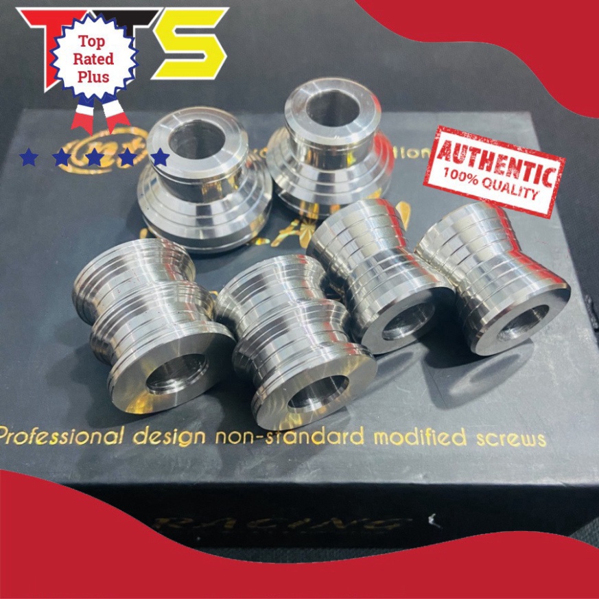 ( INOX 304 ) CỤC CANH BÁNH TRƯỚC SAU INOX NGUYÊN KHÔI CHO XE HONDA WAVE, DREAM THẮNG ĐÙM TRƯỚC SAU