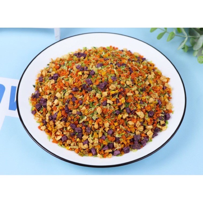 Rau củ sấy khô bổ sung chất dinh dưỡng cho chó mèo